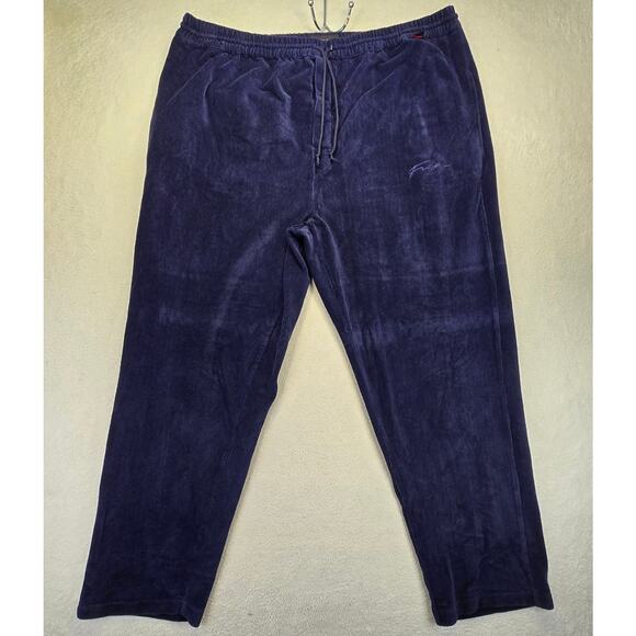 FUBU Corduroy Sweatpants Mens 2XL Blue Drawstring Waist Relaxed Fit 90s Y2K - Picture 1 of 10